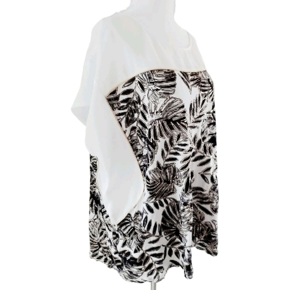LANE BRYANT METALLIC PALM TOP BLOUSE SZ 2X - Picture 4 of 6